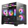 GABINETE XZEAL PANZER II CUBO CX12 MICRO ATX RGB SIN FUENTE NEGRO