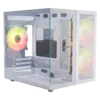 GABINETE XZEAL PANZER II CUBO CX12 RGB SIN FUENTE BLANCO