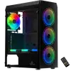 GABINETE YEYIAN GAMER KRYPTON ATX 3 VENT ARGB CRIS/TEMP