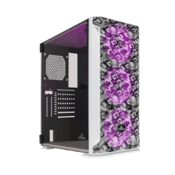 GABINETE YEYIAN HOLLOW 2500 ATX/3VENT/ ARGB/MESH/USB/BLANCO