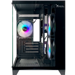 GABINETE XZEAL PANZER II CUBO CX12 MICRO ATX RGB SIN FUENTE NEGRO
