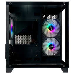 GABINETE XZEAL PANZER II CUBO CX12 MICRO ATX RGB SIN FUENTE NEGRO