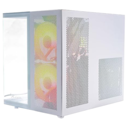 GABINETE XZEAL PANZER II CUBO CX12 RGB SIN FUENTE BLANCO