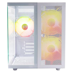 GABINETE XZEAL PANZER II CUBO CX12 RGB SIN FUENTE BLANCO