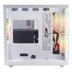 GABINETE XZEAL PANZER II CUBO CX12 RGB SIN FUENTE BLANCO