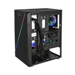 GABINETE YEYIAN GAMER CRESCENT ATX 3 VENT ARGB CRIS/TEMP