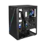 GABINETE YEYIAN GAMER CRESCENT ATX 3 VENT ARGB CRIS/TEMP