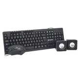 Kit 3 en 1 Teclado, Mouse y Bocinas Naceb NA-228