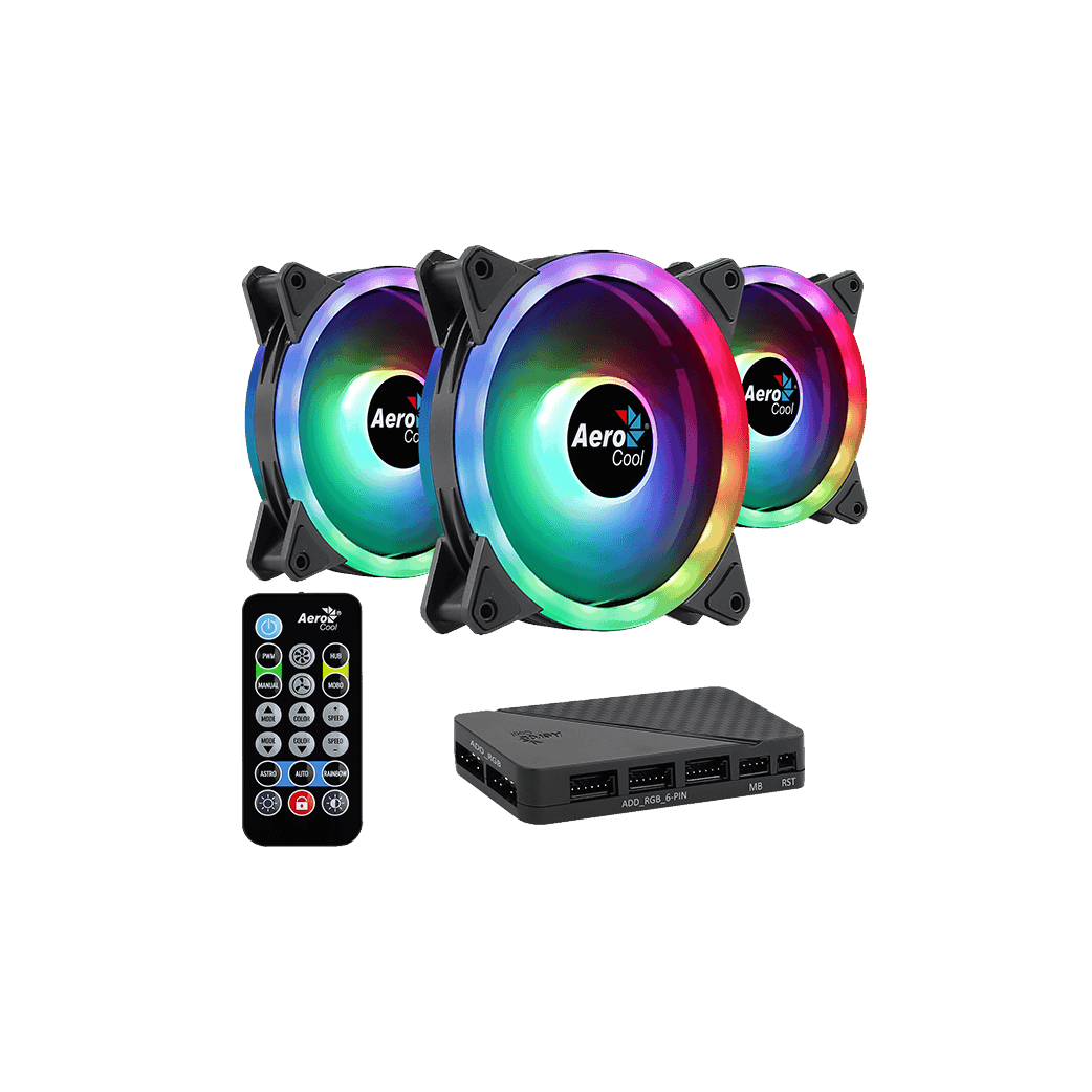 kit Duo 12 Pro 3x Ventiladores ARGB 120mm