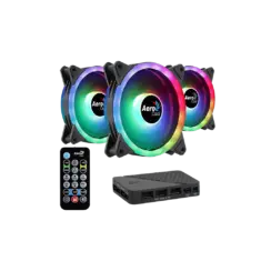 kit Duo 12 Pro 3x Ventiladores ARGB 120mm