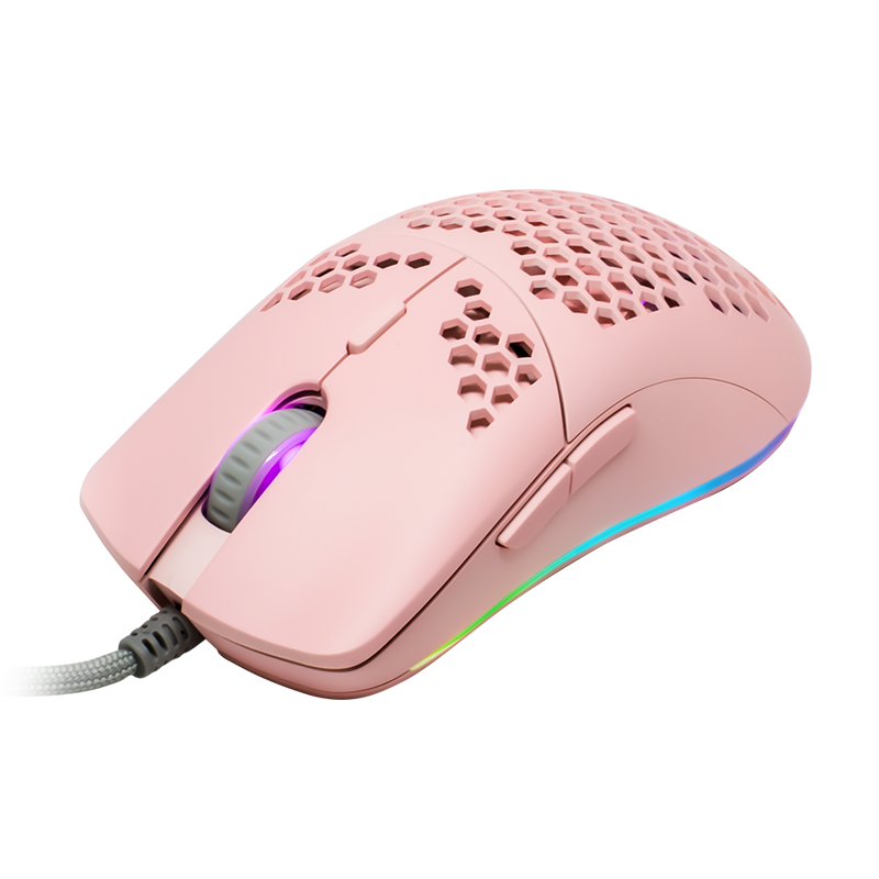 Mouse Gamer RGB Game Factor MOG601 Rosa