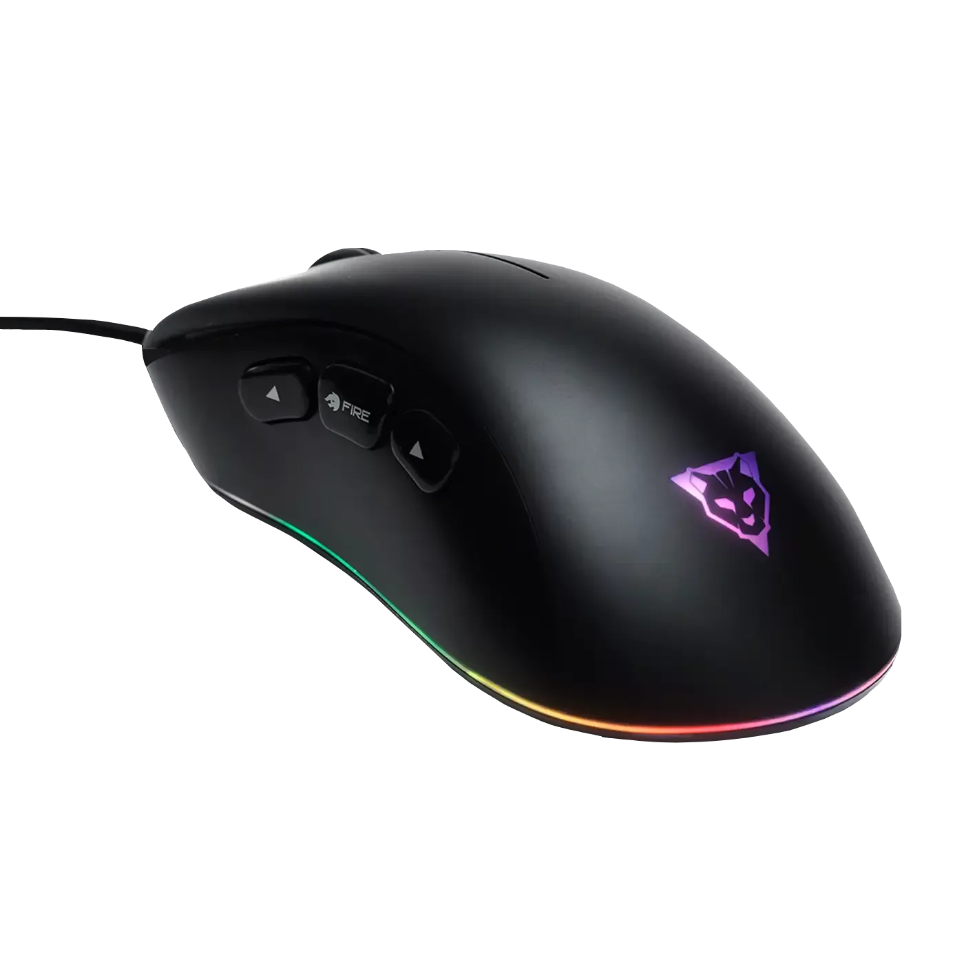 Mouse OCELOT gaming negro con LED RGB