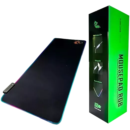 Mousepad Gamer Raiju RGB negro