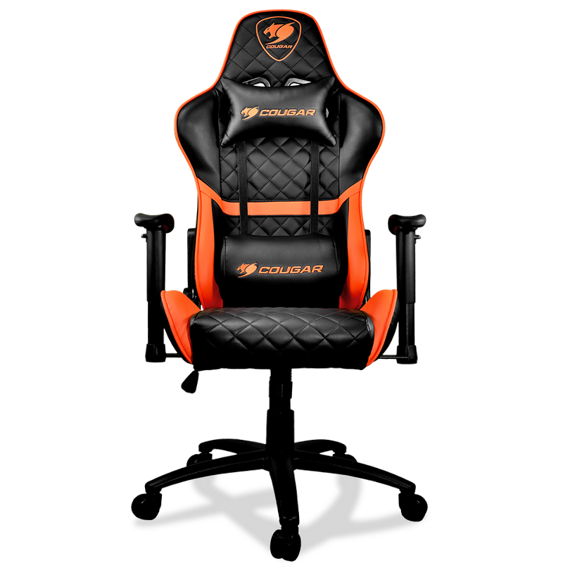 Silla Cougar Armor One Negro con Naranja