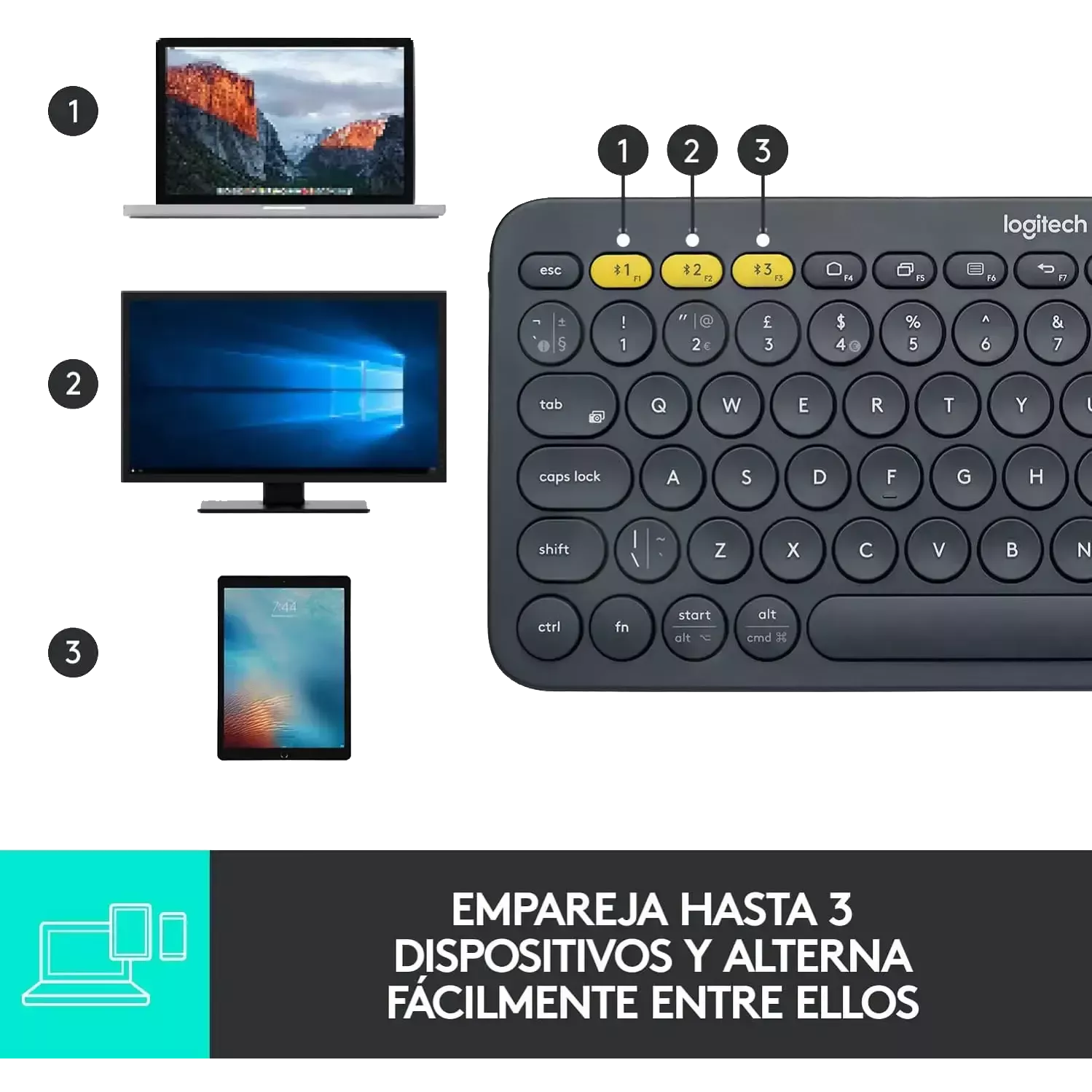 LOGITECH TECLADO K380 3