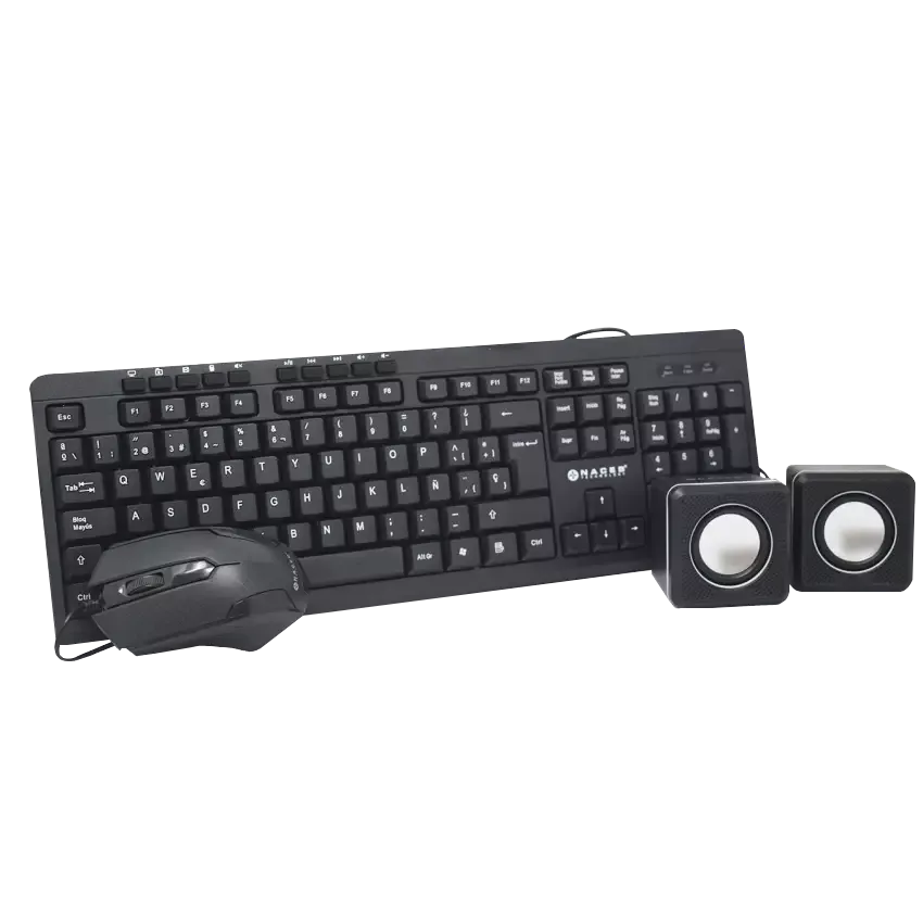 Kit 3 en 1 Teclado, Mouse y Bocinas Naceb NA-228